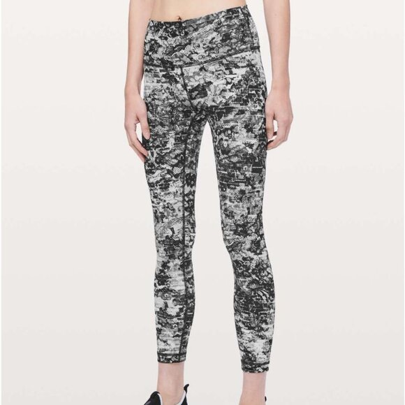 Lululemon Wunder Under High-Rise 7/8 Tight Full-On Luxtreme 25" Masked Lace Sz 6 - Picture 1 of 9